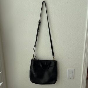Madewell Black Leather Shoulder Bag